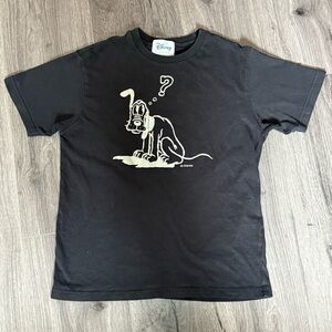 💜Disney Black T-Shirt with Pluto Design, Cute Chic Everyday use Disneyland